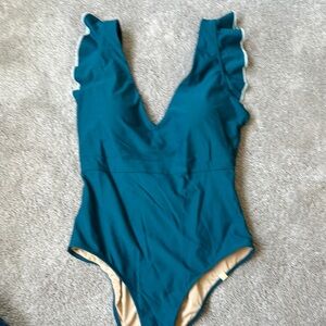 Teal Women One Piece Swimsuit